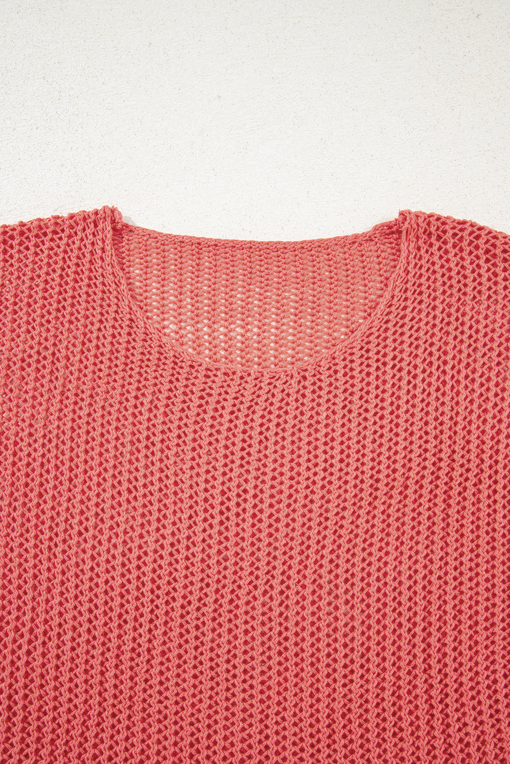 Smoke Gray Crochet Hollow-out Jumper Top Sweater
