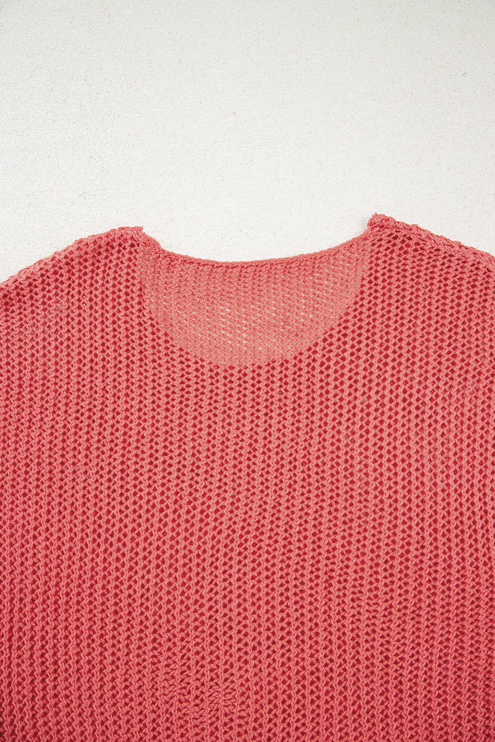 Smoke Gray Crochet Hollow-out Jumper Top Sweater
