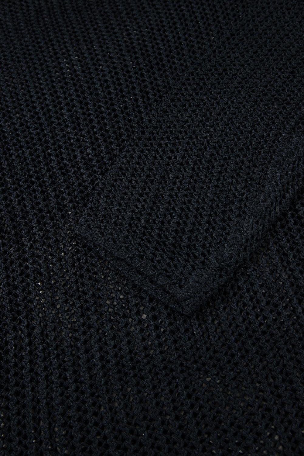 Smoke Gray Crochet Hollow-out Jumper Top Sweater